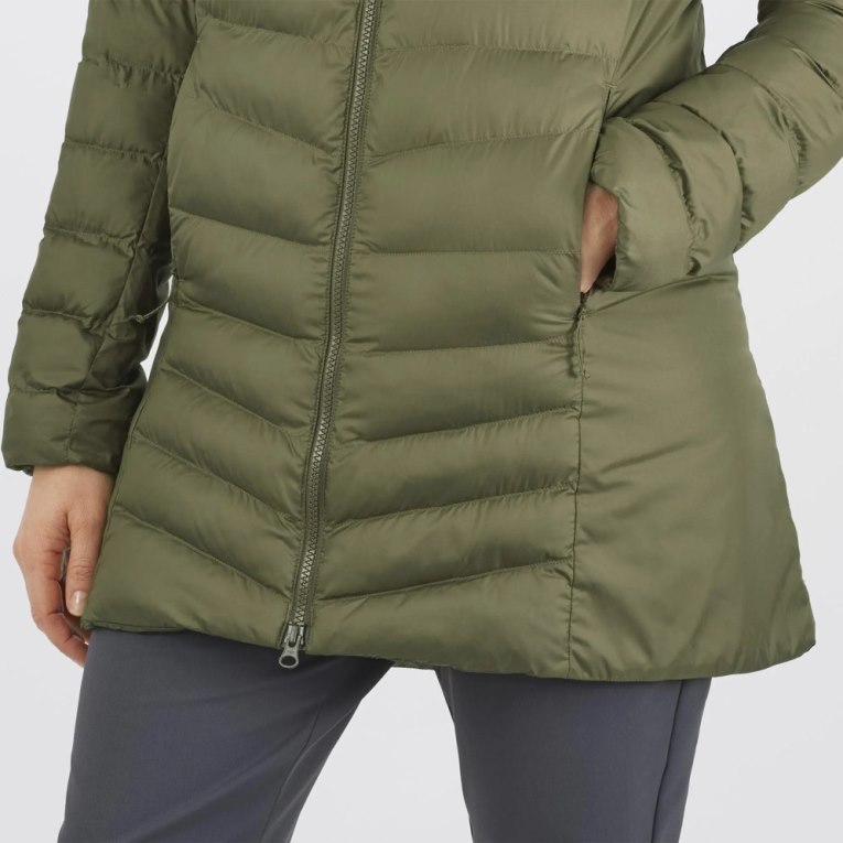 Chaquetas Aislantes Salomon Essential Xwarm Long Mujer Verde Oliva | MX ECWX589